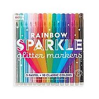 Rainbow Sparkle Glitter Markers